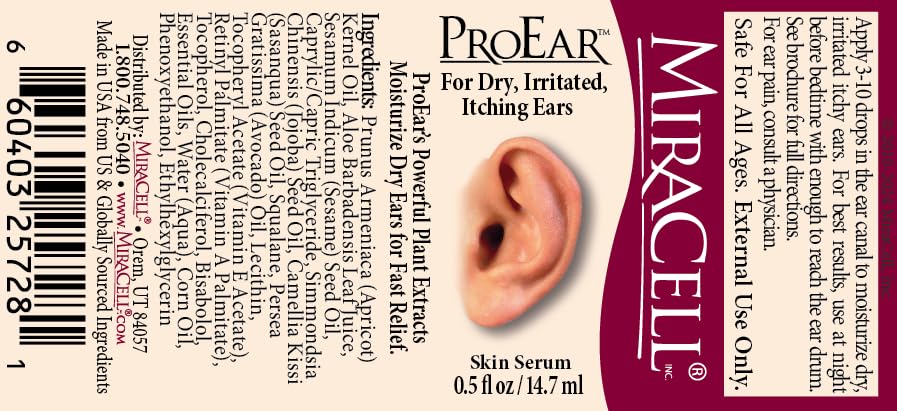 Miracell ProEar - Sooths Dry, Itchy Ears, Ear Wax Softener - .05oz Bottle