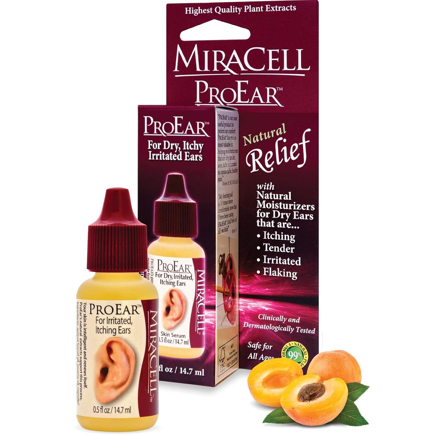 Miracell ProEar - Sooths Dry, Itchy Ears, Ear Wax Softener - .05oz Bottle